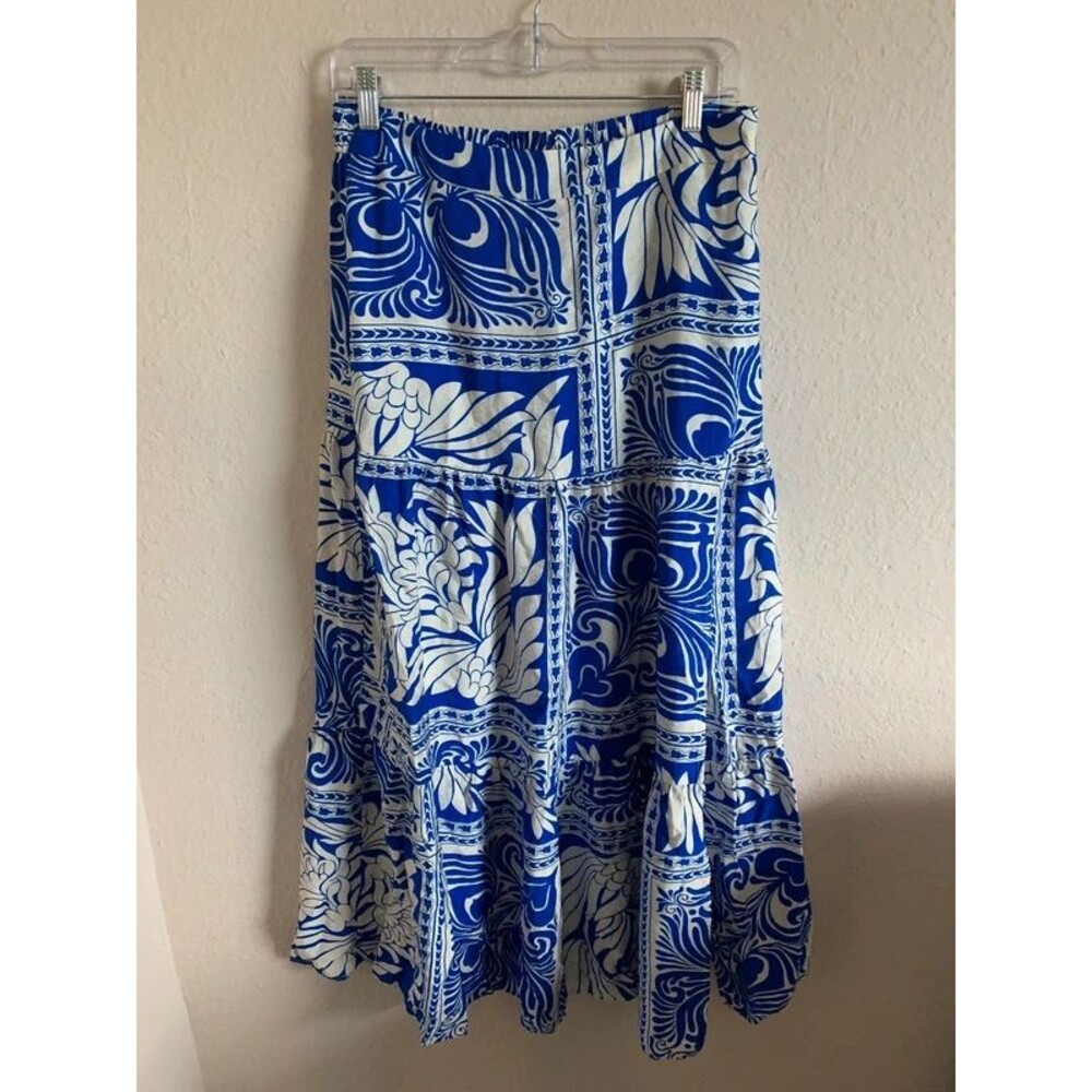 Gorgeous Royal Blue Polynesian Mediterranean Maxi Skirt